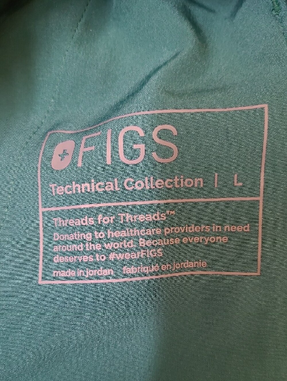 Figs women,s Teal V-Neck Scrub Top and Pants used goodsize L. - Picture 9 of 16